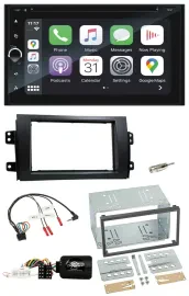 Blaupunkt DAB Lenkrad TMC Bluetooth USB 2DIN Navigation für Fiat Sedici Suzuki S