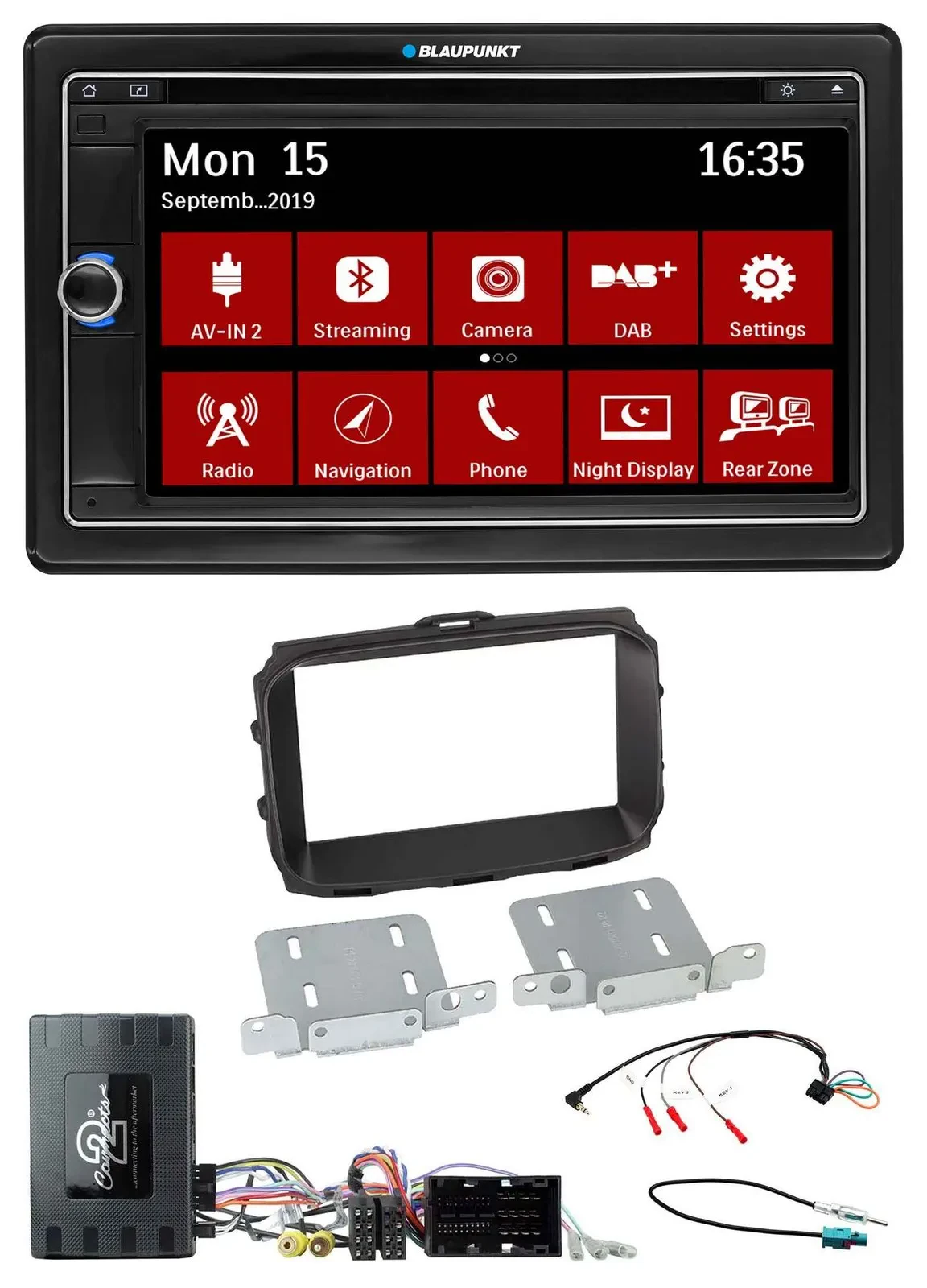 Blaupunkt Bluetooth DAB 2DIN USB DVD Lenkrad Autoradio für Alfa Giulietta Infoad