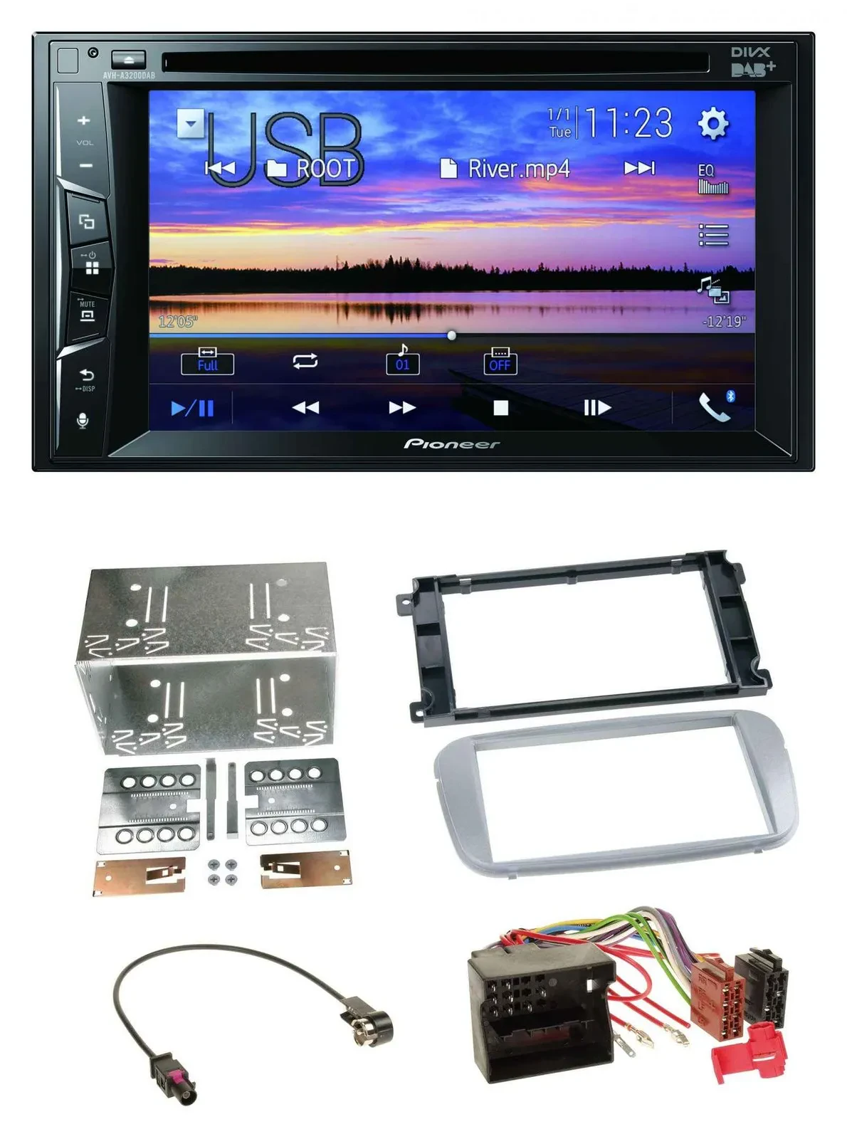Pioneer Bluetooth 2DIN USB DVD DAB MP3 Autoradio für Ford Galaxy C-Max Focus ab