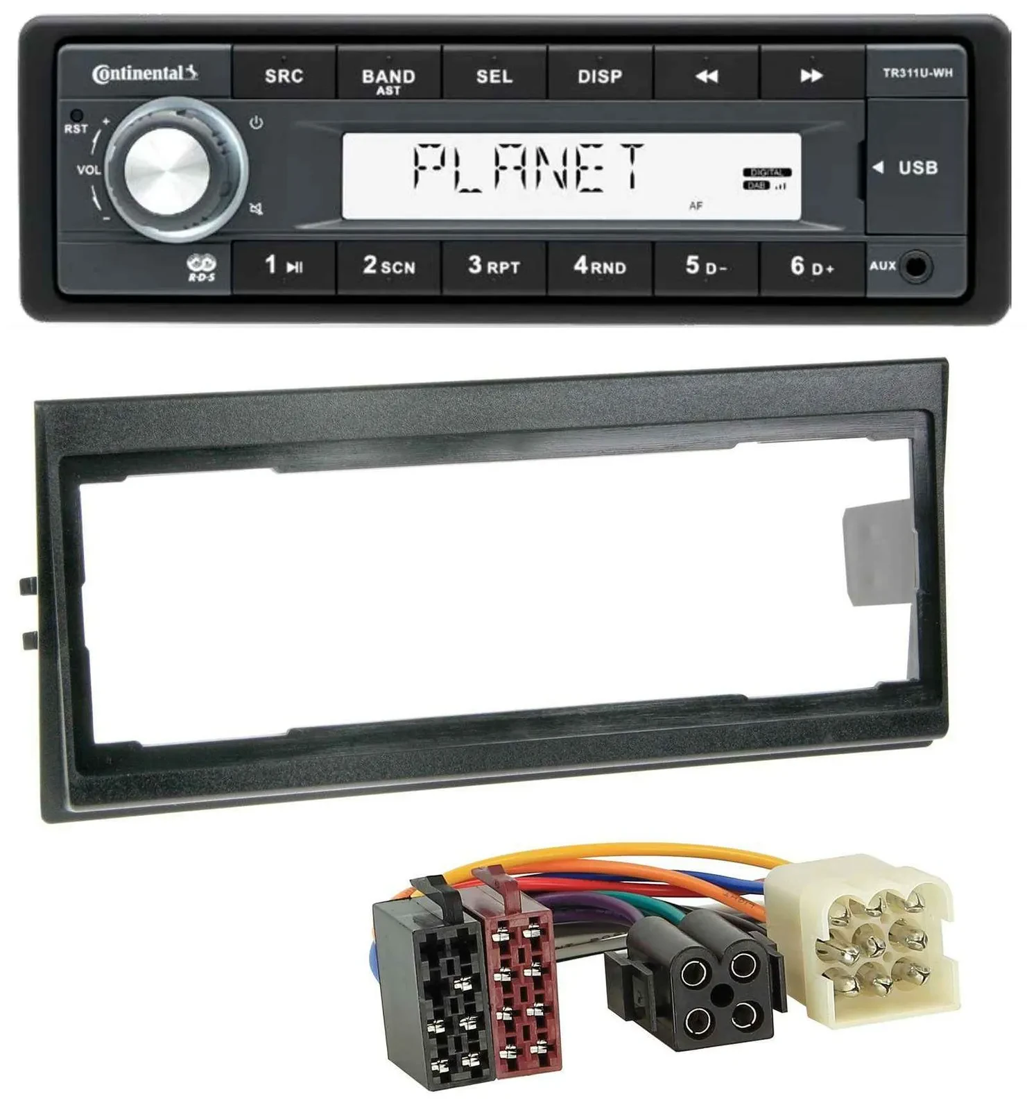 Continental USB MP3 AUX 1DIN Autoradio für Volvo 740, 760 (1982-1992)