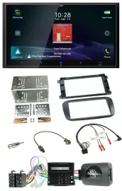JVC USB Bluetooth 2DIN DAB Lenkrad Autoradio für Ford S-Max Mondeo Profi schwarz