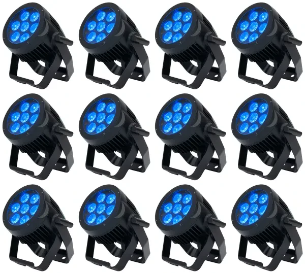 Прибор смены цвета American DJ 7P HEX IP65 RGBAW+UV LED DMX (12 штук)