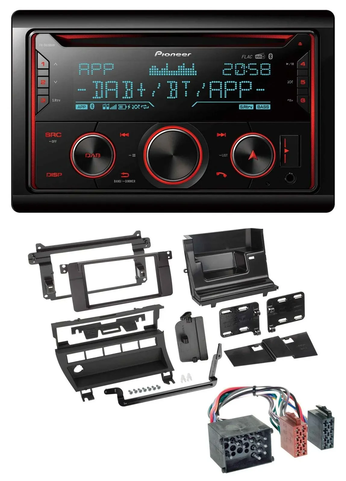 Pioneer 2DIN DAB MP3 Bluetooth USB CD Autoradio für BMW 3er 1999-2001 5 Schalter