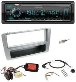 Автомагнитола для Honda Civic 2001–2003 Kenwood Bluetooth, DAB, USB, серебристая