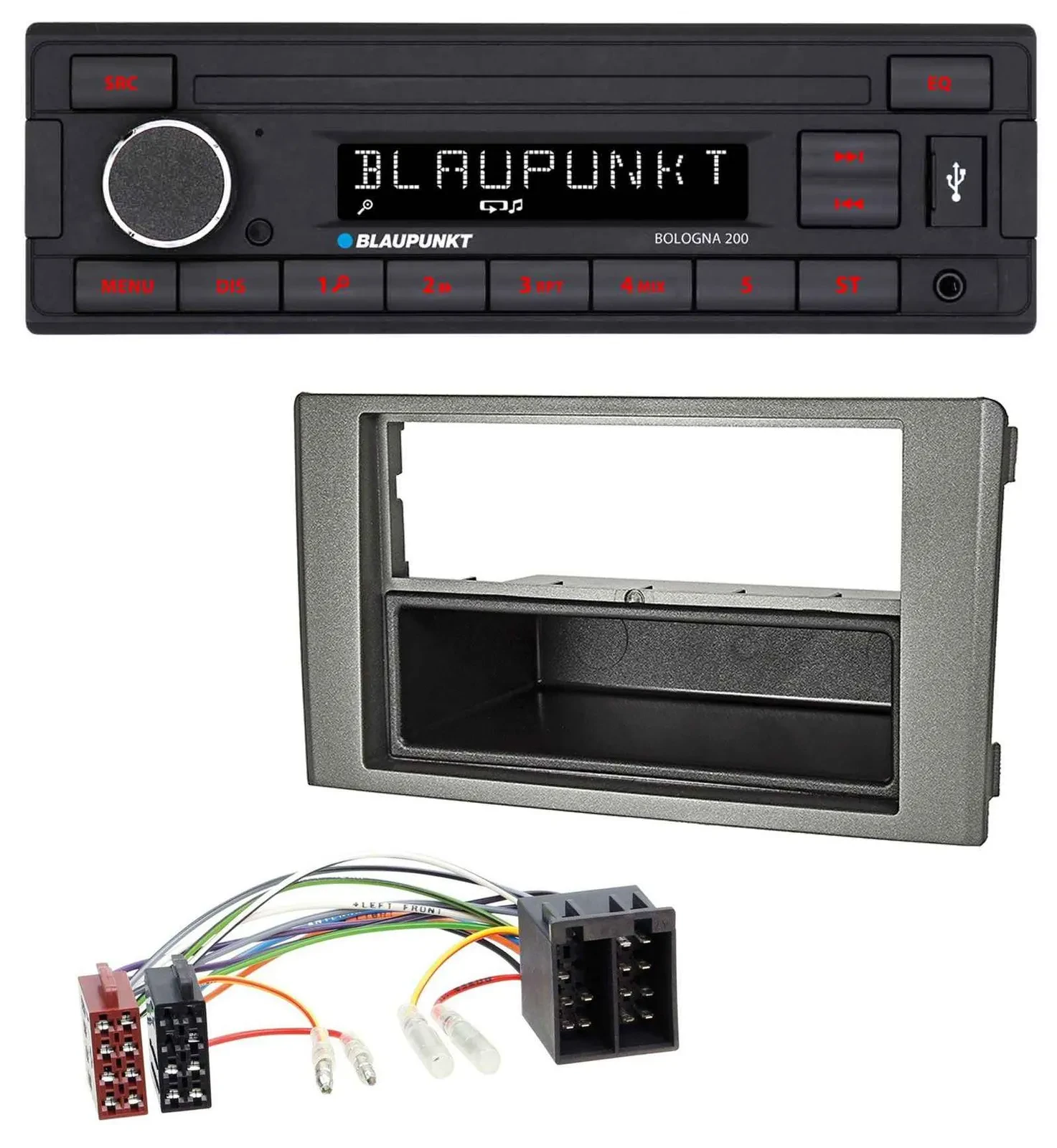Blaupunkt MP3 AUX USB 1DIN Autoradio für Iveco Daily (06-14) dunkelgrau