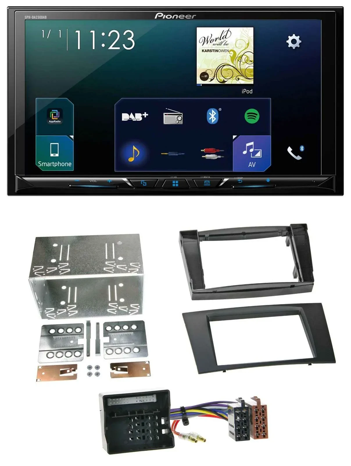 Pioneer MP3 Bluetooth USB 2DIN DAB Autoradio für Mercedes E-Klasse S211 03-09 Ru