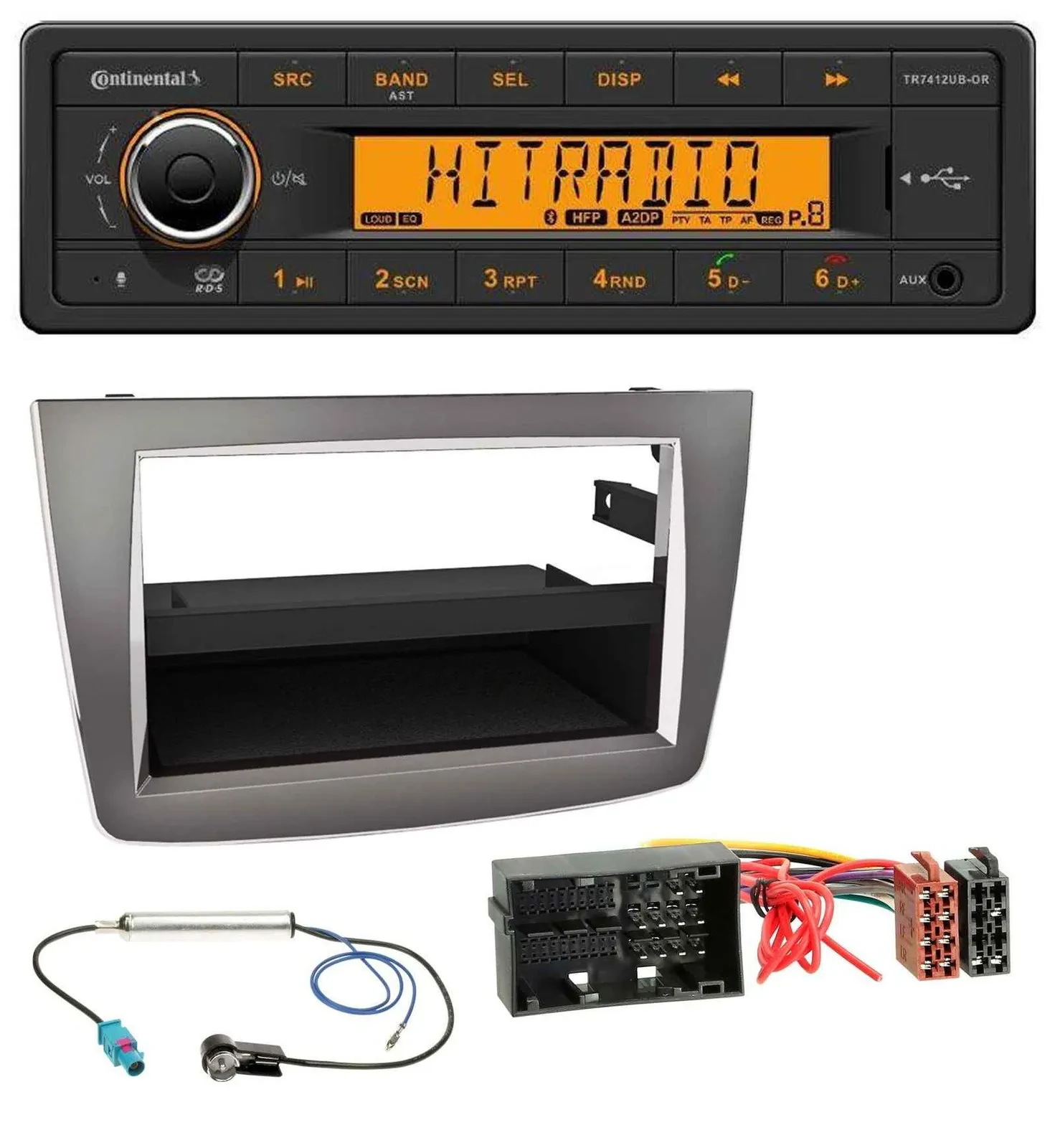 Continental MP3 Bluetooth AUX USB Autoradio für Alfa Romeo Mito ab 14 955 silber