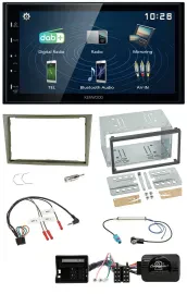 Kenwood 2DIN Bluetooth Lenkrad USB DAB Autoradio für Opel Corsa D Astra H Zafira