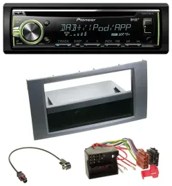 Автомагнитола Pioneer DAB, USB, MP3, AUX, CD для Ford Fusion/Kuga/Transit 2005–2012, антрацит