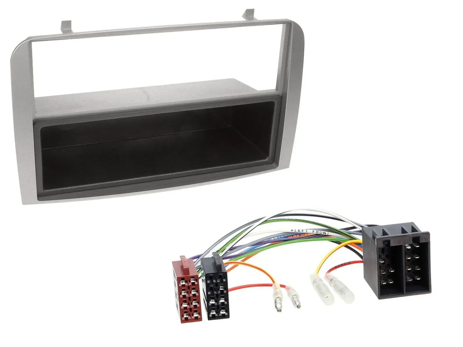 Einbauset DIN Autoradio für Alfa Romeo 147 GT silber Ablage