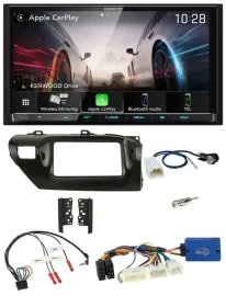 Kenwood Lenkrad 2DIN USB DAB Bluetooth Autoradio für Toyota Hilux 2015-2020