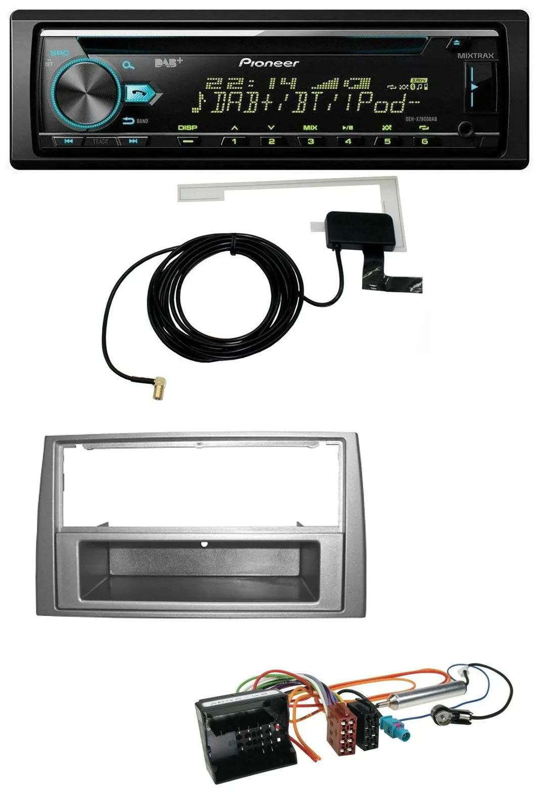 Pioneer MP3 AUX CD USB DAB Autoradio für Peugeot 308 07-09 dunkelsilber