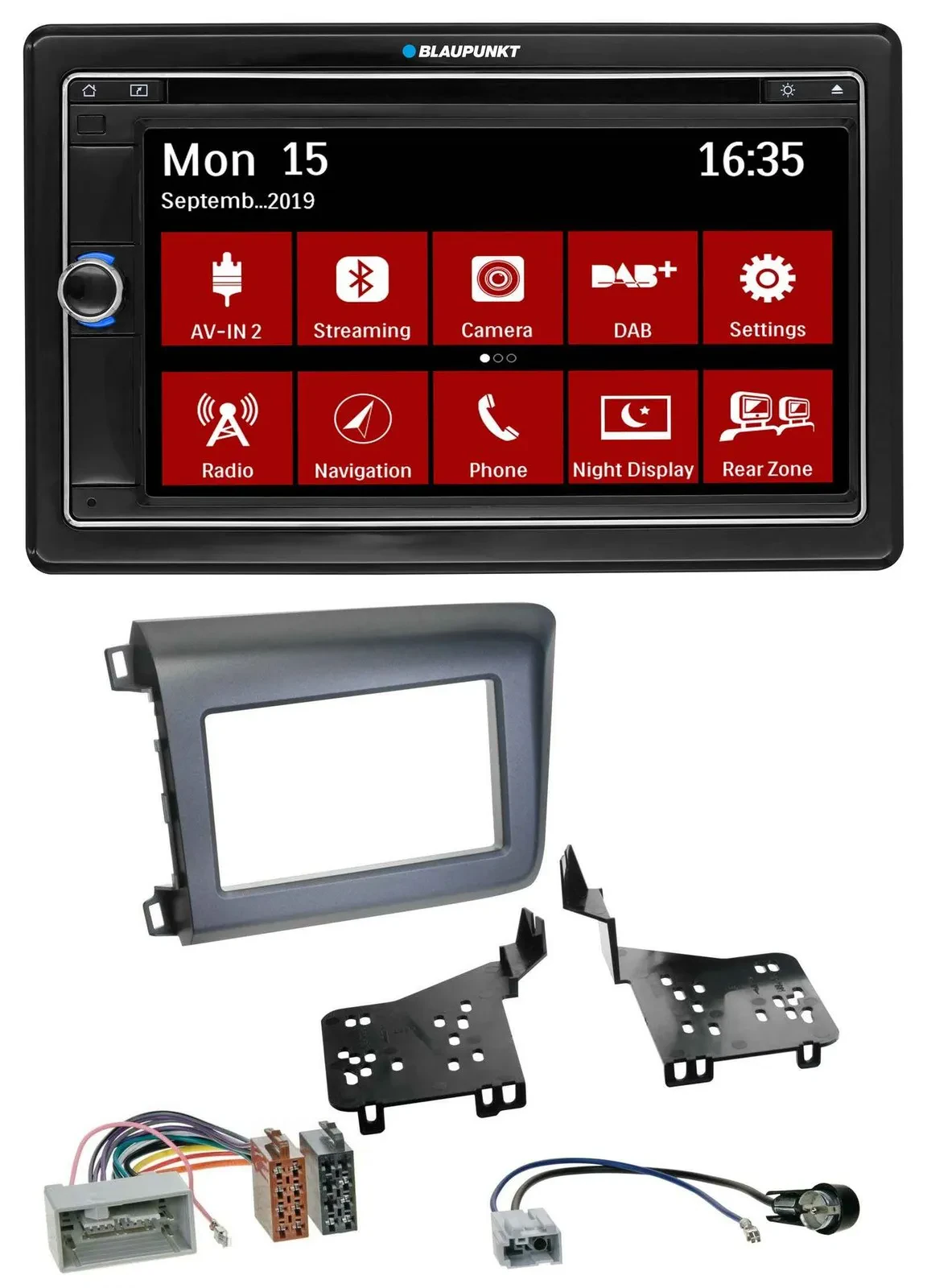 Blaupunkt Bluetooth DAB 2DIN USB DVD MP3 Autoradio für Honda Civic US Modelle 20