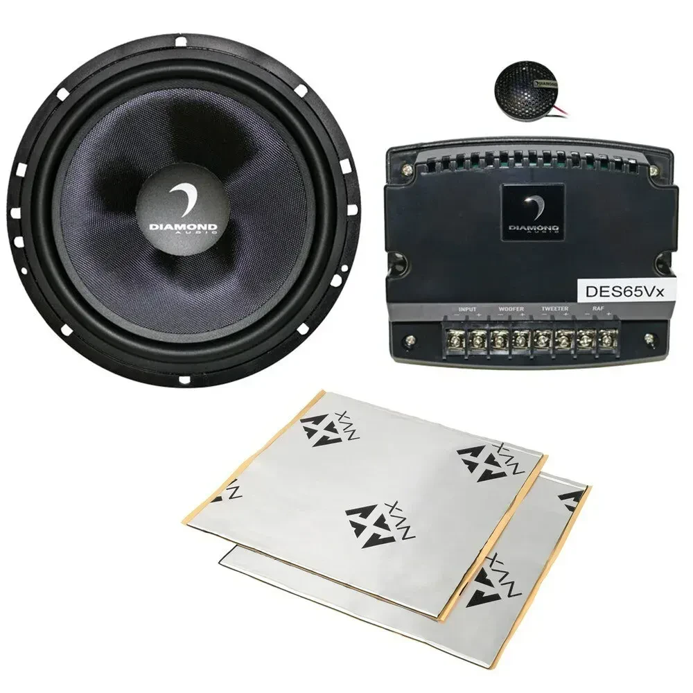 Diamond DES65C 120W 6.5" Component Speaker w/ Sound Damping