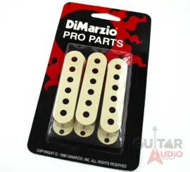 DiMarzio Pickup Covers, (3) for Fender Strat/Stratocaster - AGED WHITE DM2001AW