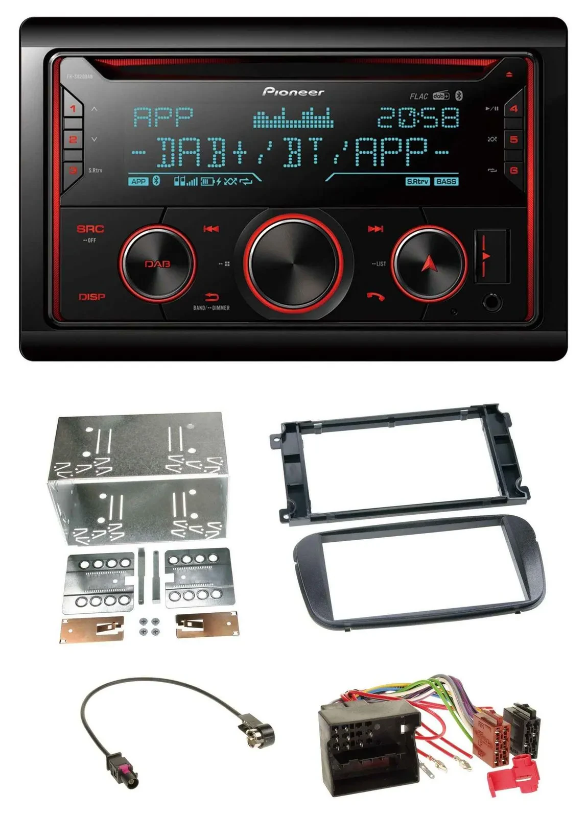 Автомагнитола для Ford S-Max/Mondeo (с 2007) Pioneer 2-DIN, DAB, CD/MP3, Bluetooth, USB