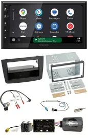 Kenwood DAB Bluetooth USB Lenkrad 2DIN Autoradio für Alfa Mito 14-18 schwarz