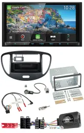 Автомагнитола для Hyundai i10 2009–2013 Kenwood 2-DIN Bluetooth USB DAB TMC навигация с поддержкой кнопок на руле