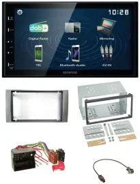 Kenwood 2DIN Bluetooth MP3 USB DAB Autoradio für Ford Fiesta Focus 2004-2008 sil