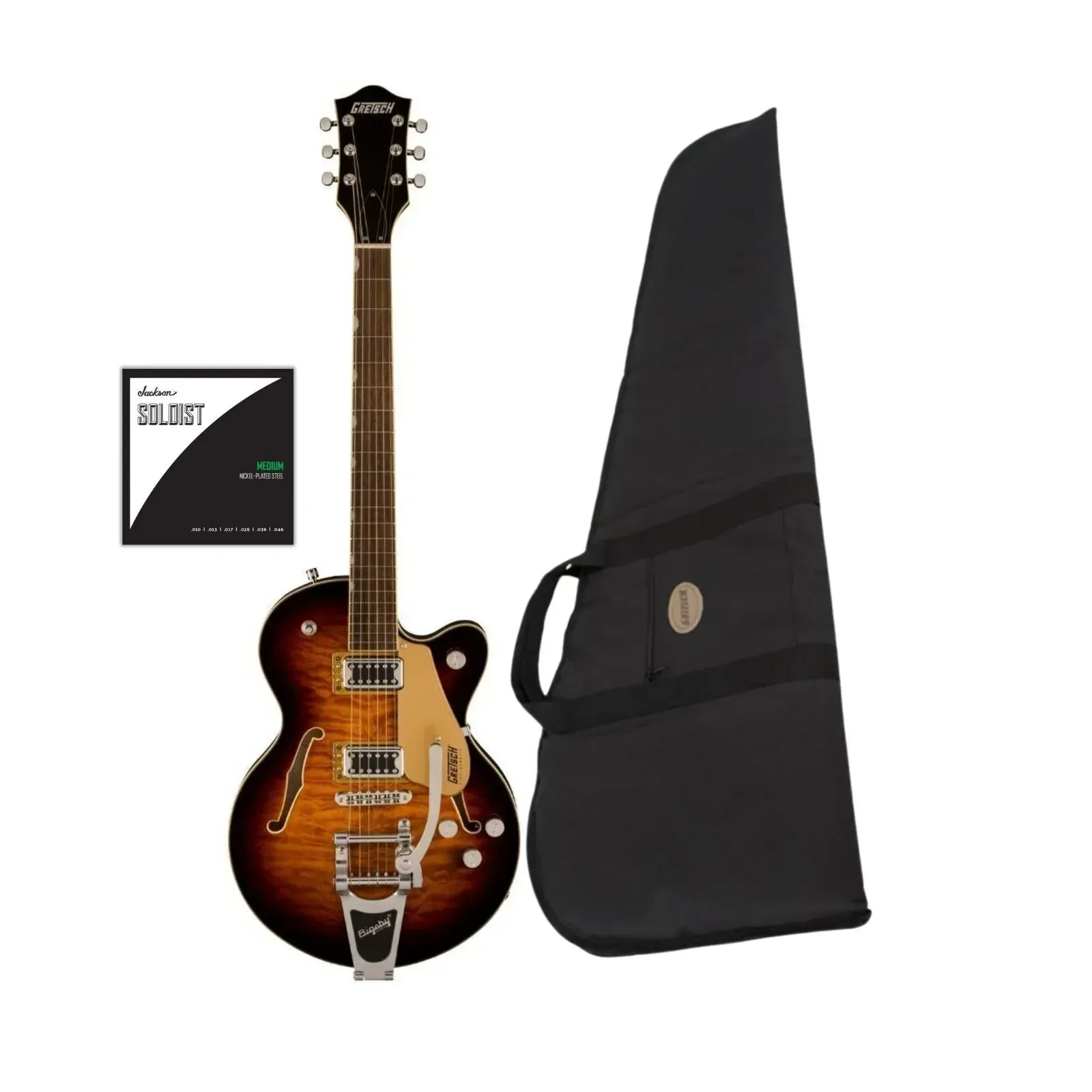 Gretsch 6-String G5655T-QM Electric Guitar (Sweet Tea) with Gig Bag Bundle