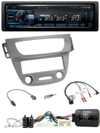 Alpine USB Bluetooth DAB Lenkrad Autoradio für Renault Megane 3 2012-2014 grau