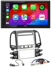 JVC Bluetooth USB MP3 2DIN DAB Autoradio für Hyundai Santa Fe USB AUX 3 Schalter