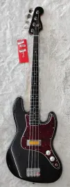 Fender Limited Edition Gold Foil 4-String Jazz Bass Guitar, Black Sparkle