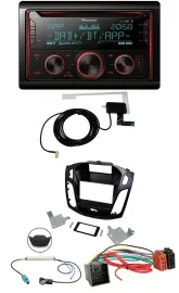 Автомагнитола Pioneer 2-DIN, MP3/DAB/USB/CD/Bluetooth, для Ford Focus (с 2018), черный