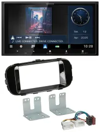 Kenwood Bluetooth 2DIN USB DAB MP3 Autoradio für Kia Soul PS ab 14 piano-schwarz