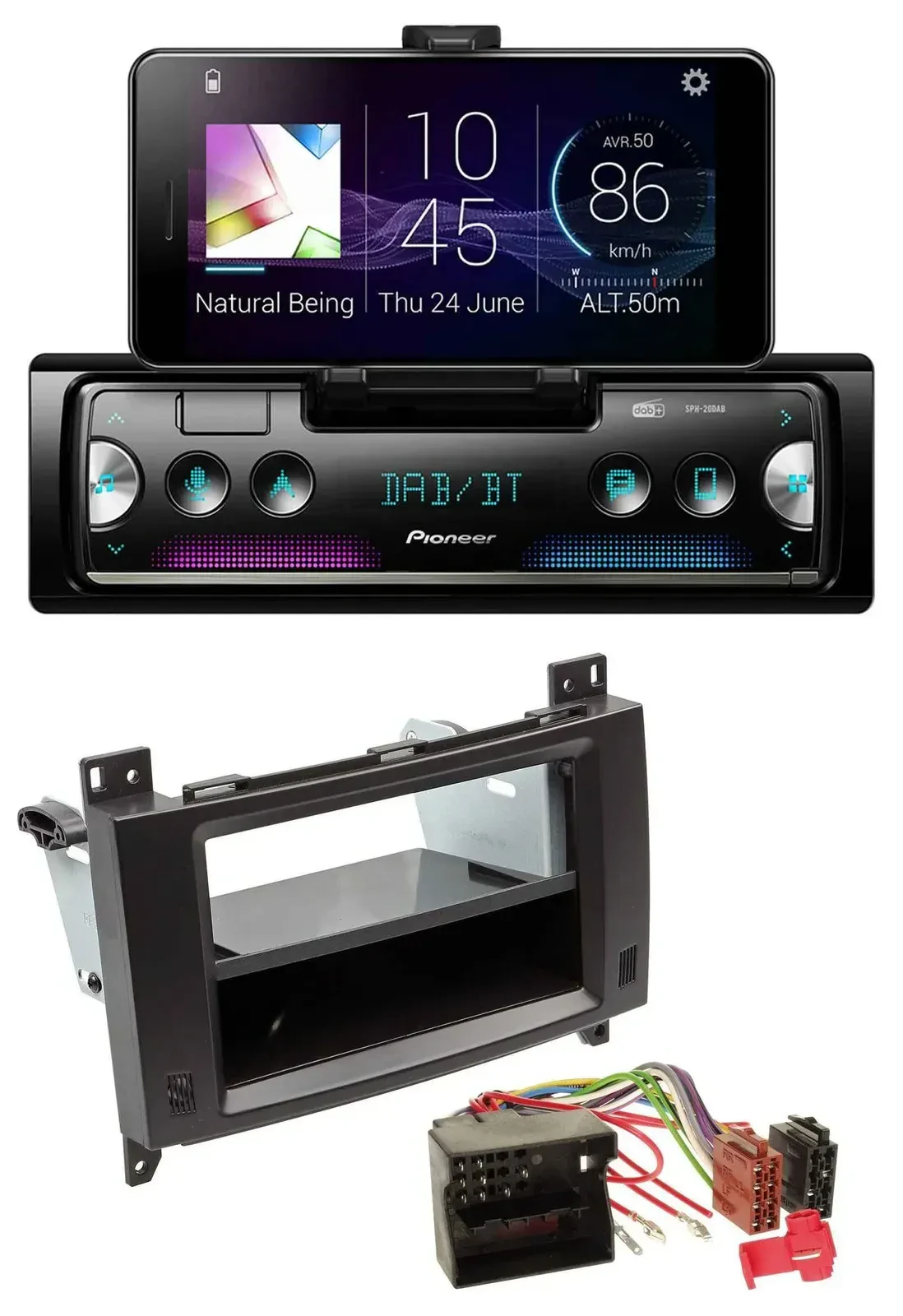 Автомагнитола для Mercedes A-/B‑класса и Vito Pioneer USB, MP3, Bluetooth, DAB