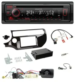 Kenwood Lenkrad CD USB Bluetooth DAB Autoradio für Kia Rio UB Facelift 2017-2023
