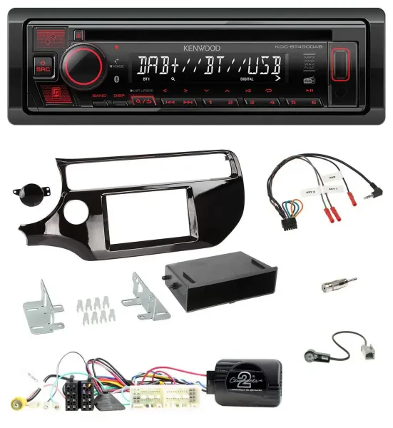 Kenwood Lenkrad CD USB Bluetooth DAB Autoradio für Kia Rio UB Facelift 2017-2023