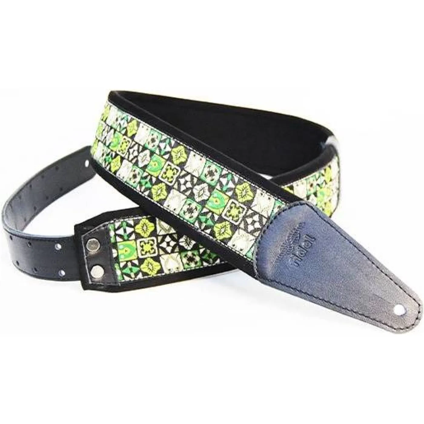 Ремень для гитары Fidel FL22012E Ergo Green Square Ornament