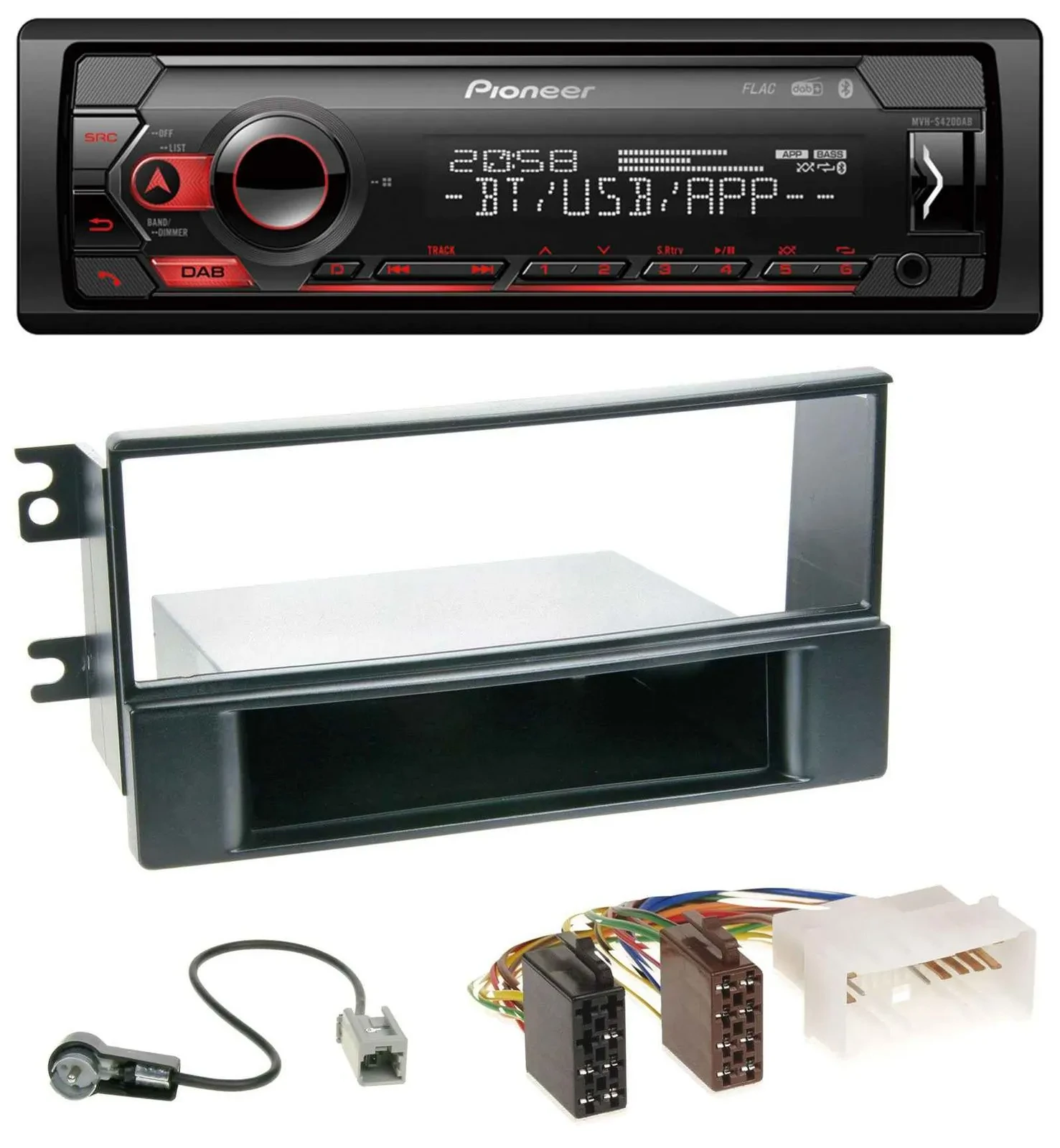 Pioneer MP3 USB DAB Bluetooth Autoradio für Kia Sportage II (2008-2010)
