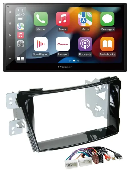 Pioneer DAB Bluetooth 2DIN USB MP3 Autoradio für Hyundai i40 ab 11 VF Klavierlac