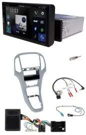 Pioneer DAB Lenkrad Bluetooth USB Autoradio für Opel Astra J 09-16 Platin silber