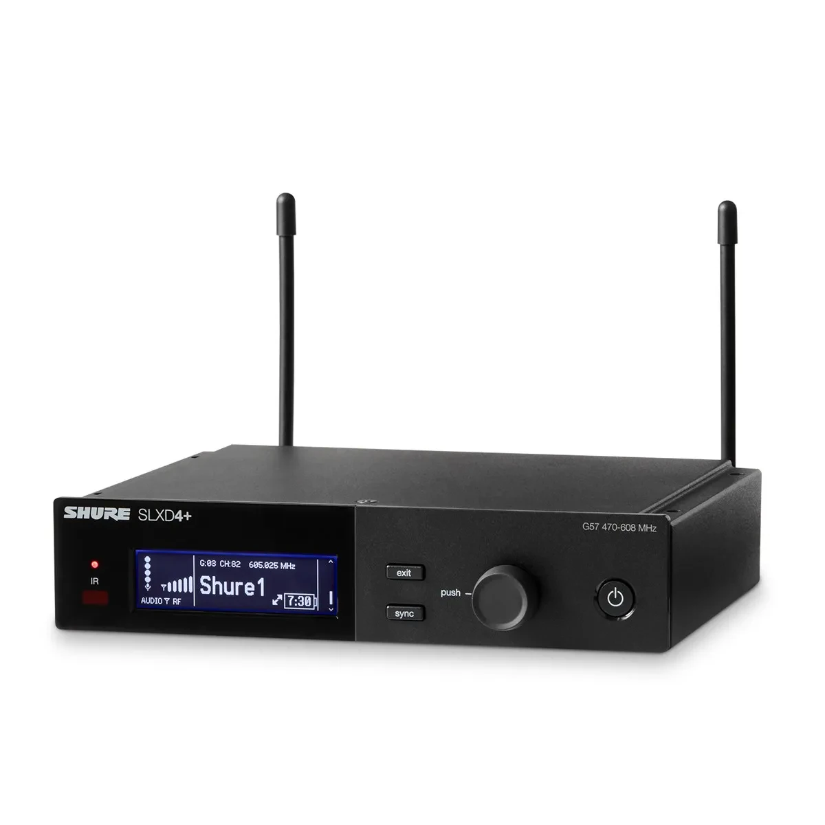 Shure SLXD4+ Single-Channel Digital Wireless Rackmount Receiver, G57: 470-608MHz