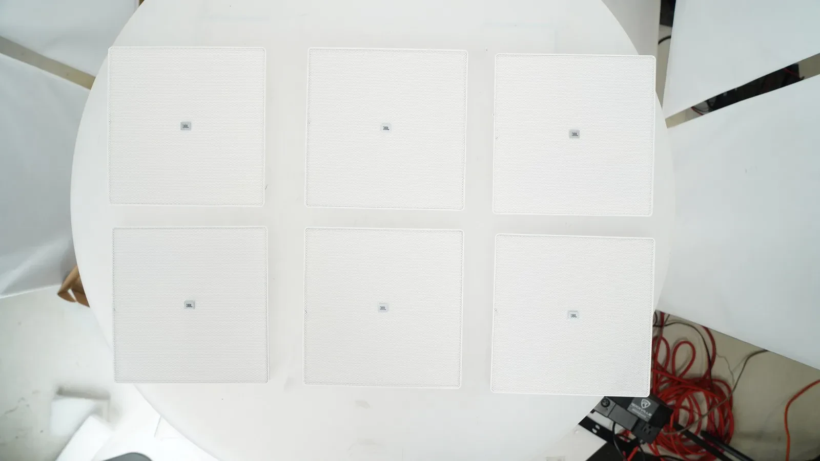(6) JBL MTC-424SG White Square Grilles for Control 424C/T In-Ceiling Speakers