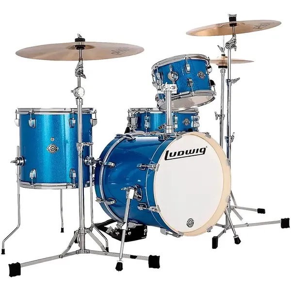 Ударная установка акустическая Ludwig Breakbeats by Questlove 4-Piece Shell Pack Blue Sparkle LC2792