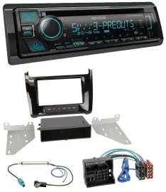 Kenwood Bluetooth USB CD MP3 DAB Autoradio für VW Polo (ab 14) - piano-schwarz