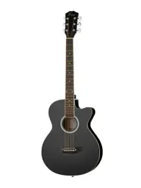 Акустическая гитара Foix FFG-2039CAP-BK с чехлом ремнем тюнером черная