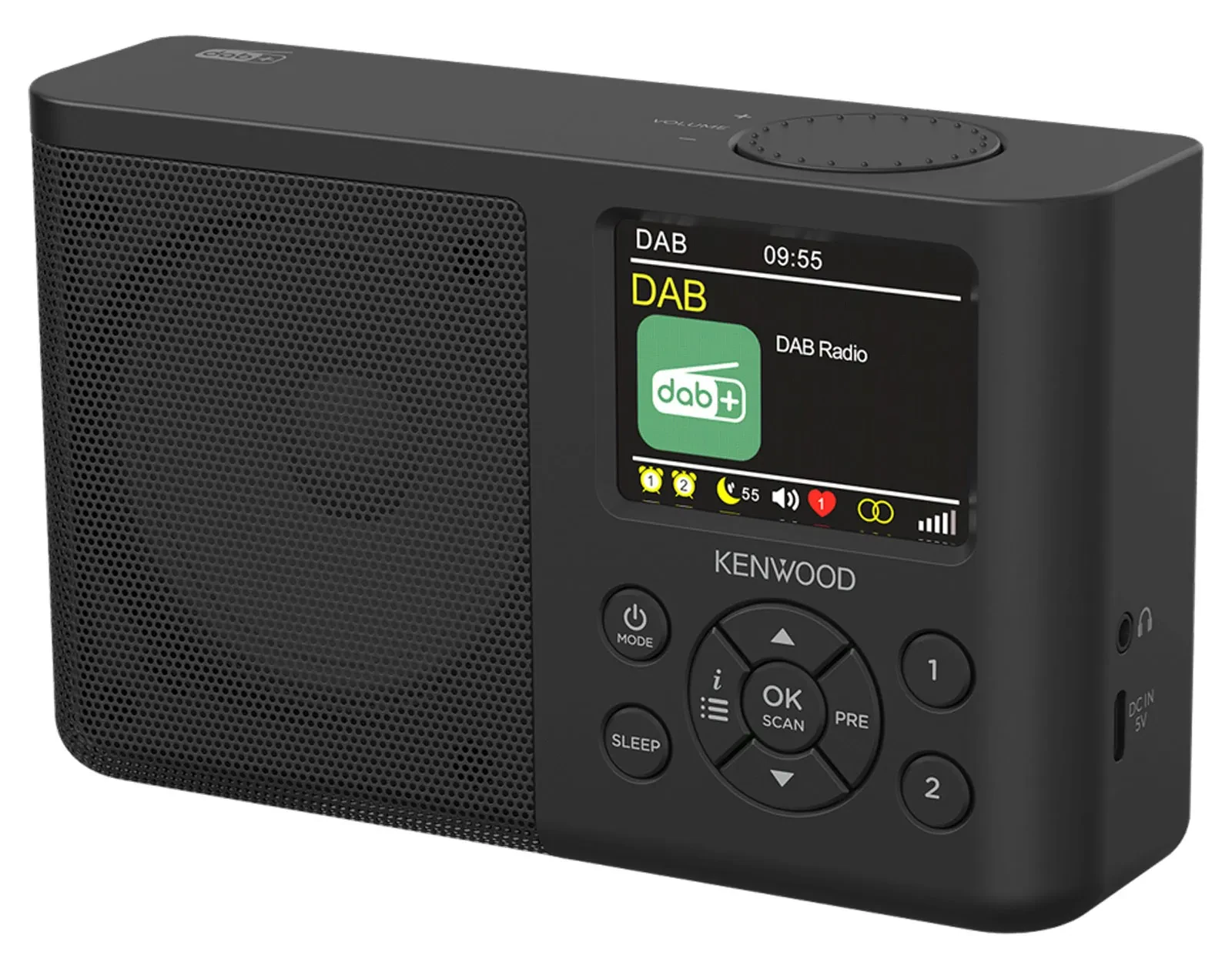 Kenwood CR-M33DAB-B Tragbares DAB+ Radio Bluetooth integrierten Akku Schwarz