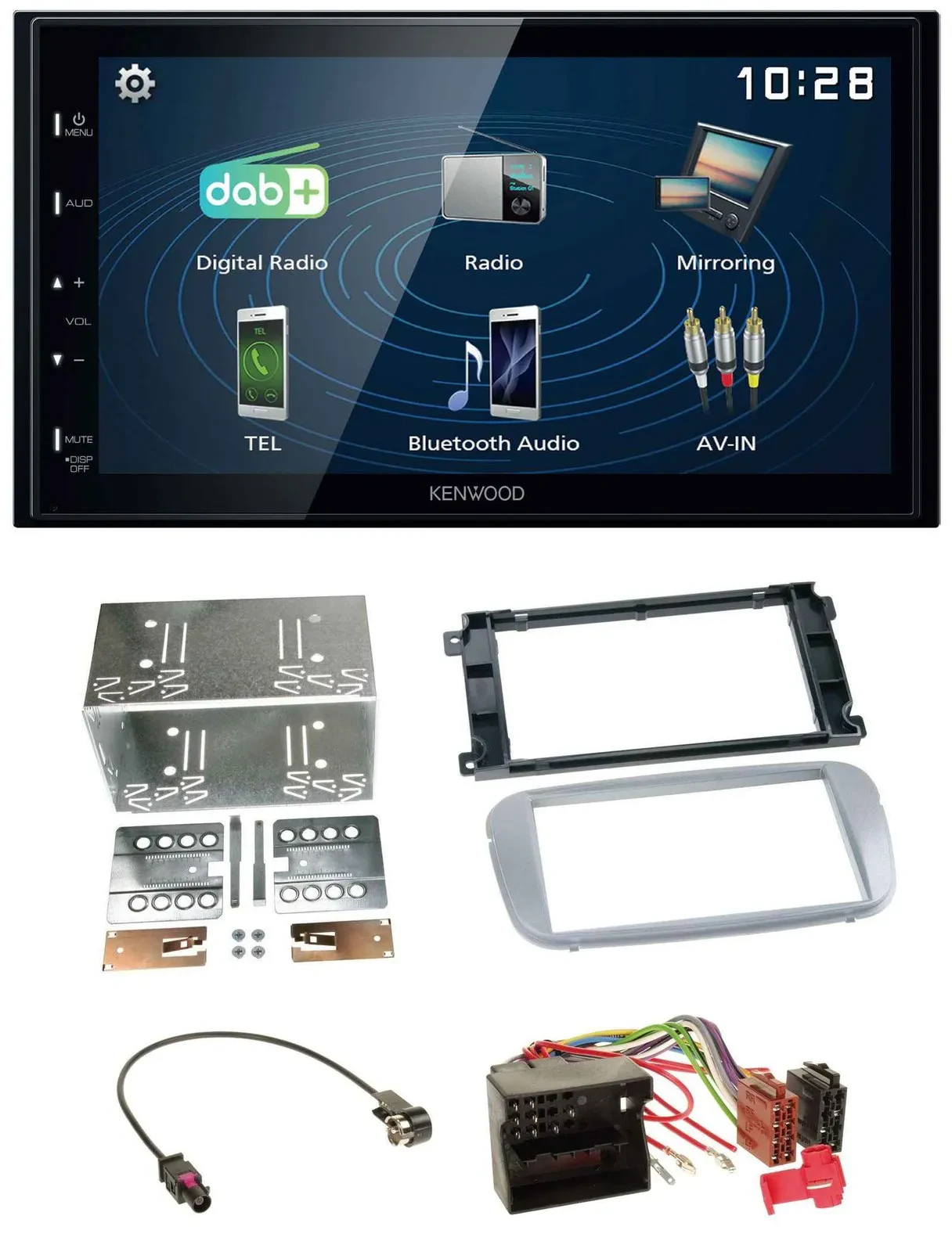 Автомагнитола для Ford Mondeo (2007–2014), S-Max Kenwood 2 DIN, Bluetooth, USB, DAB