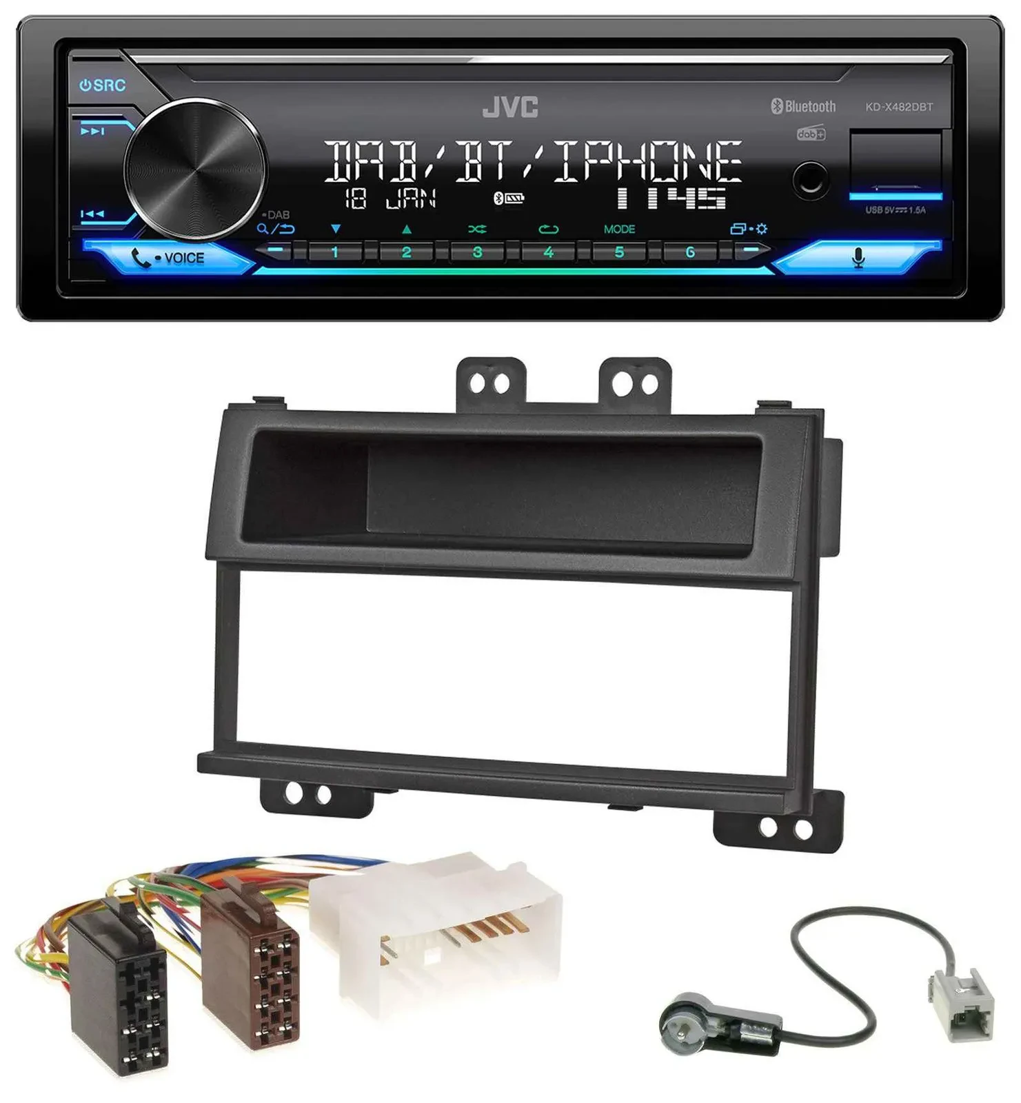 JVC Bluetooth DAB USB MP3 Autoradio für Hyundai i20 (2008-2011)