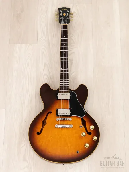 Электрогитара полуакустическая Greco SA-900 Super Real HH Sunburst w/gigbag Japan 1980