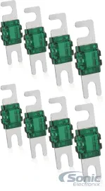 8-Pack 125A Nickel-Plated MANL Fuse (Belva BMANL125) | Car Audio Fuse