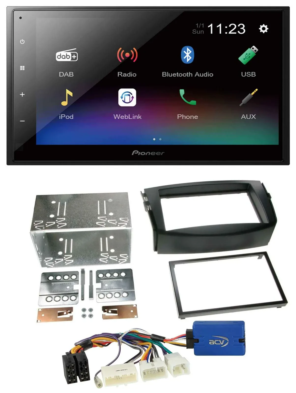 Pioneer USB Bluetooth DAB 2DIN MP3 Autoradio für Toyota RAV 4 2011-2013 28 Pin