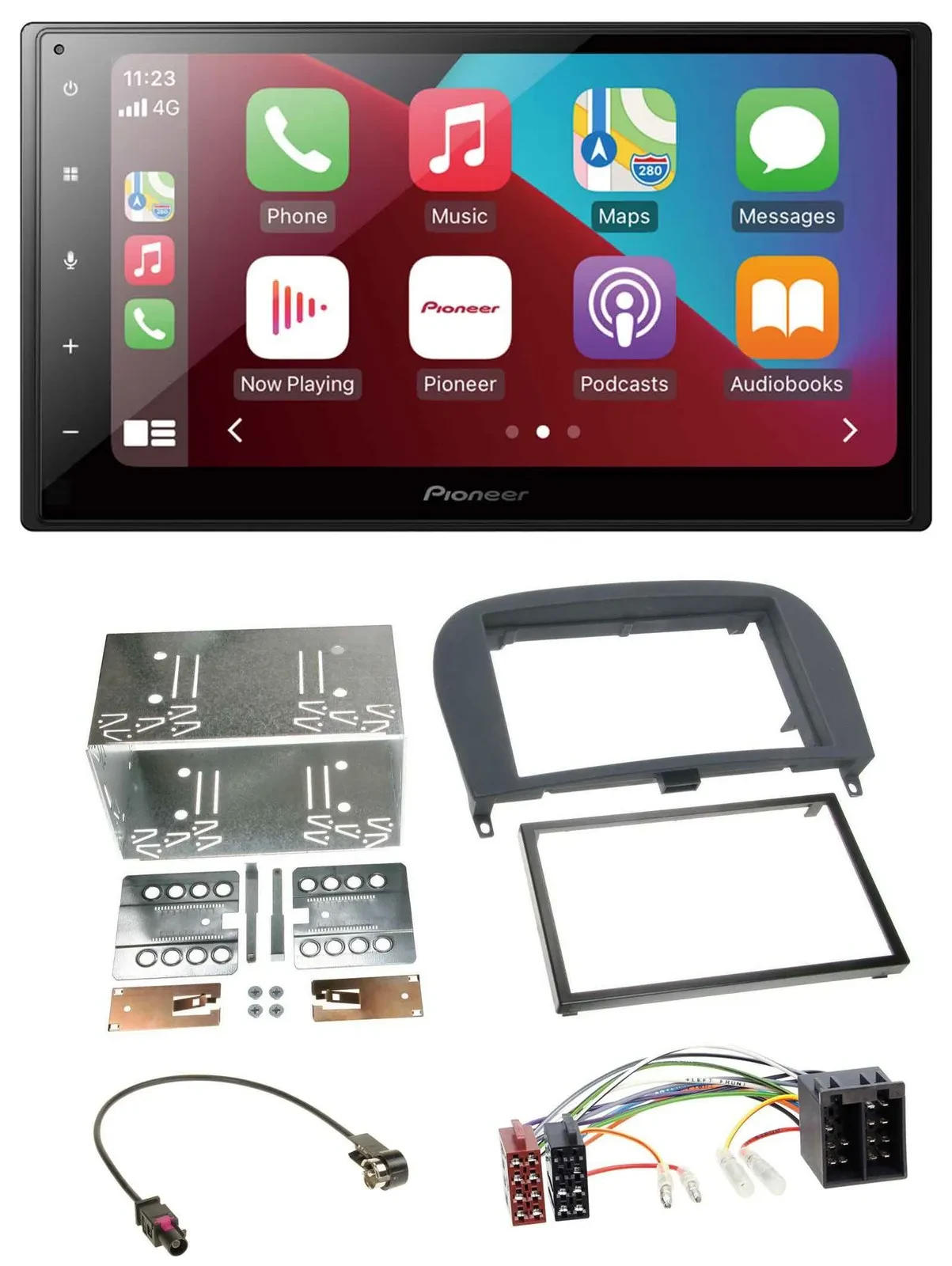 Pioneer USB MP3 DAB 2DIN Bluetooth Autoradio für Mercedes SL-Klasse 2001-2011 R2