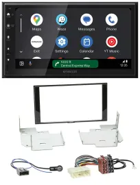 Kenwood DAB Bluetooth USB MP3 2DIN Autoradio für Nissan Micra Note ab 2013