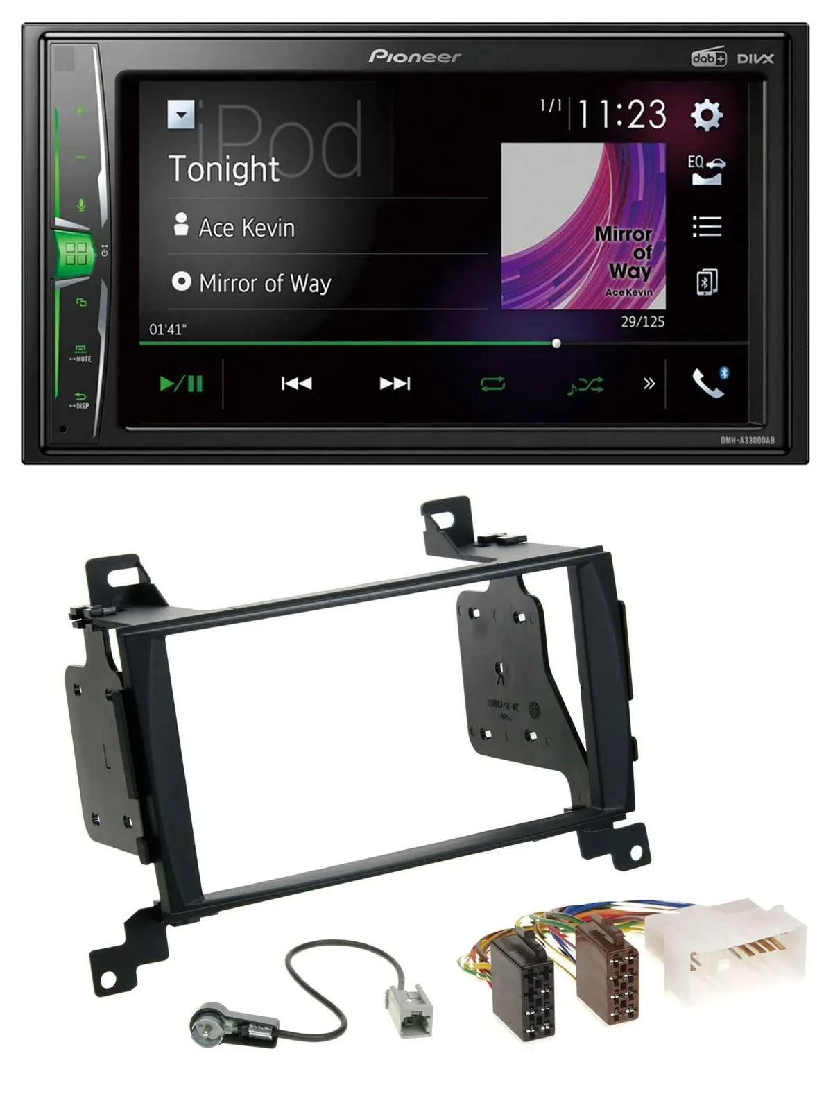 Pioneer 2DIN MP3 DAB USB Bluetooth Autoradio für Hyundai Santa Fe 2007-2012